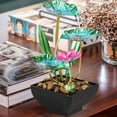 thumbnail image 1 of HLONK Tabletop Fountain Water Fountain Indoor Waterfall Fountain 3-Tier Lotus Desk Fountain Relaxation Home Decor Including Lots of Rocks and Soothing Sound Machine, 1 of 10