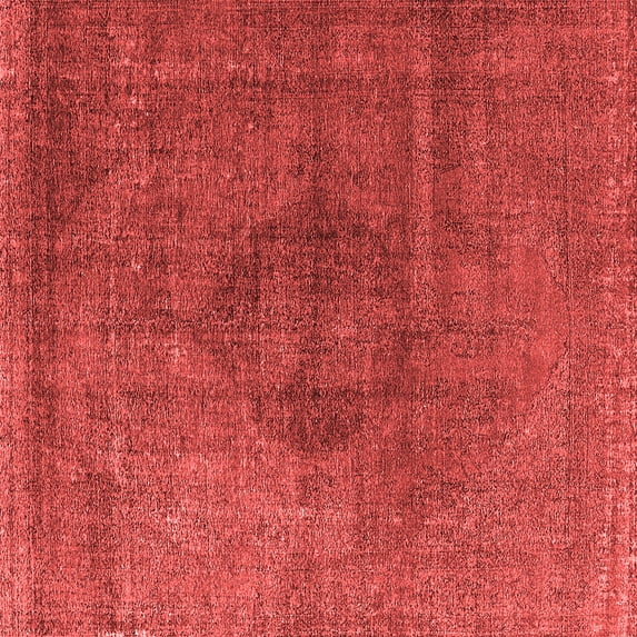 Ahgly Company Indoor Square Oriental Red Industrial Area Rugs, 4' Square
