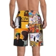 thumbnail image 3 of Jean Michel Basquiat Men's Beach Shorts Quick Dry Athletic Workout Swim Shorts Elastic Waist Drawstring Summer Shorts, 3 of 5