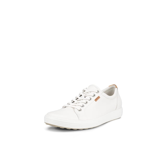 Zapatilla ECCO Soft 7 para mujer, cuero blanco, talla 8-8.5