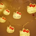 thumbnail image 4 of Cadena de luces LED de Hello Kitty con forma de corazón para niña, luz ambiental para habitación, cortina decorativa, linda luz de noche con forma de garra de gato, 4 of 5