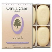 Olivia Care Hard Top Gift Box of 4 Soaps, Lavender, 20-Ounce Boxes