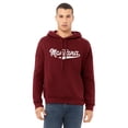 thumbnail image 2 of Daxton Adult Unisex Pullover USA Cities State Script Hoodie Fleece Sweatshirt, Montana Burgundy White, XS, 2 of 2