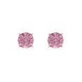 thumbnail image 3 of Clara Pucci 0.2Ct Pink Round Cut VVS1 Screw Back Stud 14k Solid hypoallergenic Gold Designer Earrings For April, 3 of 7