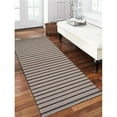 thumbnail image 1 of Get My Rugs D00118H0906G33 2 ft. 6 in. x 12 ft. Hand Woven Flat Weave Kilim Wool Runner Area Rug, Contemporary - Cream Charcoal, 1 of 1