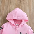 thumbnail image 5 of GYRATEDREAM Girls Hooded Jacket Butterfly Zip Coat Little Girls Jacket Lightweight Adorable Outerwear For Spring & Autumn for 18-24M Pink, 5 of 8