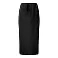 thumbnail image 2 of Linen Flared Maxi Skirt With Back Slit Elastic Waist Drawstring Long Flowy Ankle Length Skirt under Skirt Fluff Lingerie Skirt plus Size Denim Skirt Skirts with Leggings Long Denim Skirt Latex Mini, 2 of 9