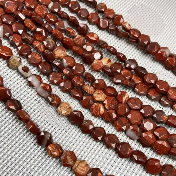 HOOUN Natural GemStone Square Beading Crystal Loose Beads for Jewelry Making 15.5''-Rainbow Stone-8x8x4mm