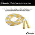 thumbnail image 5 of Champion Sports Beaded Jump Rope 8 Ft - Segmented Plastic Fitness Rope for Cardio Exercise & PE Yellow/White, 5 of 5
