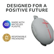 ULTIMATE EARS MINIROLL Ultra-Portable Waterproof Bluetooth Speaker, Big Bass, IP67 Dustproof, 131 ft (40 m) Range - Revive Grey