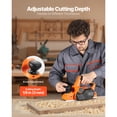 thumbnail image 4 of KFFKFF Electric Hand Planer, 3-1/4-Inch Cut Width, 7-Amp 14500 RPM Corded Power Handheld Planer for Wood, with Adjustable Cut Depth, 2 Blades, 4 of 9