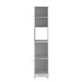 thumbnail image 2 of Nmkwnr 2 Door Storage Cabinet with 4 Inner Shelves and 1 Open Shelf, 69" H Storage Cabinet for Living Room, Bathroom, White, 2 of 7