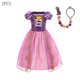 thumbnail image 4 of Disney Vestido de princesa para niñas, disfraz de Rapunzel, regalo de fiesta de cumpleaños, Vestido de baile de carnaval, ropa para niños, 4 of 5