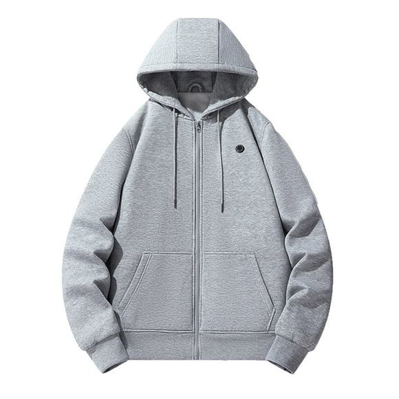 Ediodpoh Men's Autumn and Winter Heating Hoodie Casual Hooded Sweatshirt Does Not Include Battery Men's Sweatshirts Grey XXXXL