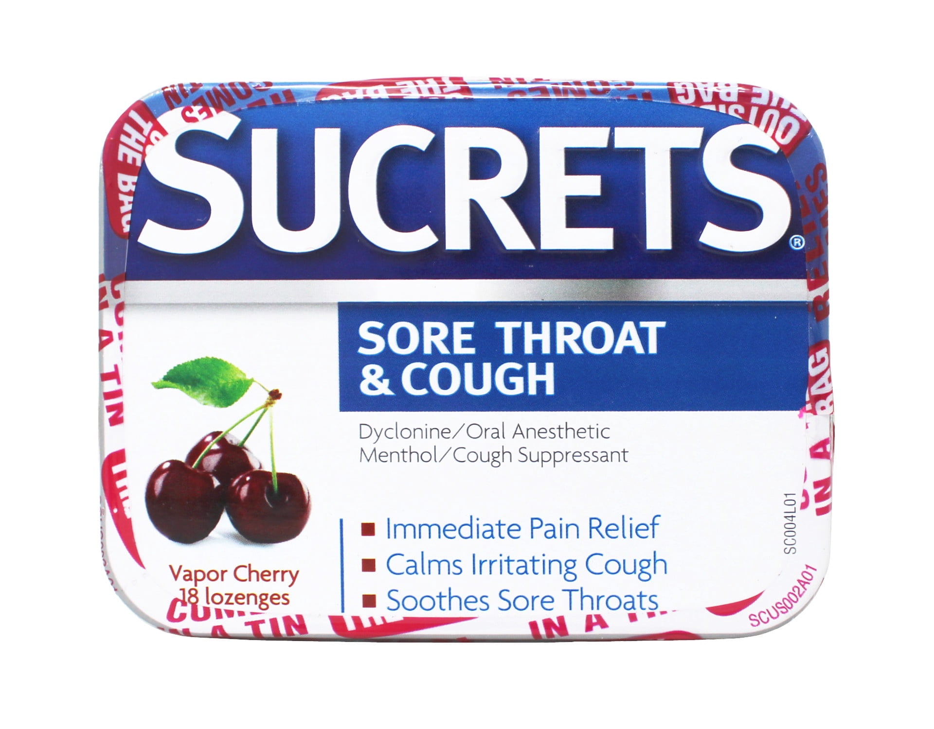 5 Pack Sucrets Sore Throat & Cough Vapor Cherry 18 Each