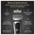 thumbnail image 3 of Braun Series 9 PRO+ Men's Face Electric Razor with Shaver Care Cartridge, Silver, 9599cc, 3 of 11