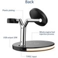 thumbnail image 5 of Base De Cargador Inalámbrico Magnético De Soporte De Escritorio 15w Para Iphone 12pro Max 11 Xs Max Apple Watch 6 Estación De Carga Inalámbrica Qi Rápida - Negro-Enchufe De La UE Kuyhfg Bienvenido a Kuyhfg, 5 of 5