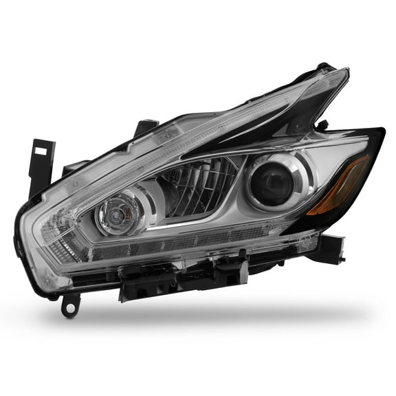 AKKON - Fit 2015-2018 Nissan Murano LED Projector Headlight Headlamp Driver Left Side Chrome Finish Enhanced Fitment w/DRL for Improved Visibility
