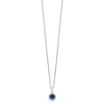thumbnail image 2 of Sterling Silver White & Blue CZ Polished Necklace, 2 of 4