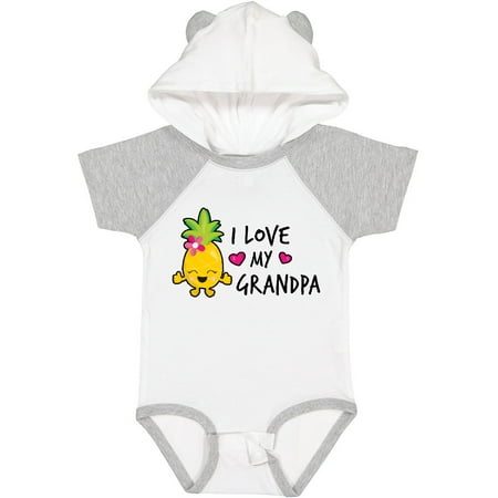 

Inktastic I Love My Grandpa with Pineapple Gift Baby Girl Bodysuit