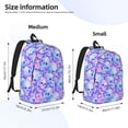 thumbnail image 2 of Disketp Blue Skull Daisy Mochila de Lona Estampada, Mochila Escolar de Viaje Ligera para Estudiantes y Portátil-Medium, 2 of 5