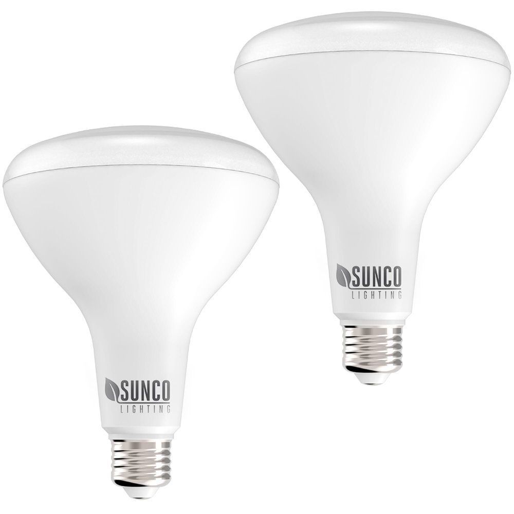 Sunco Lighting 2 Pack BR40 LED Bulb, 17W=100W, Dimmable, 3000K Warm White, E26 Base, Indoor