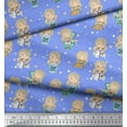 thumbnail image 3 of Soimoi Blue Cotton Voile Fabric Cute Girl & Dots Fabric Prints By Yard 42 Inch Wide, 3 of 3