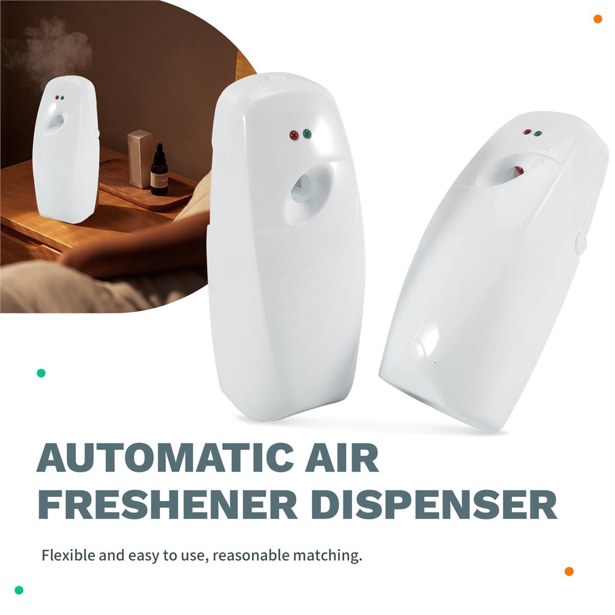 Automatic Air Freshener Dispenser 2-Pack,Auto Air Freshener Sprays Dispenser Wall Mounted for Commercial & Home Use