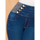 thumbnail image 4 of Jeans corte colombiano mezclilla Mujer Push Up súper skinny azul acero 5, 4 of 4