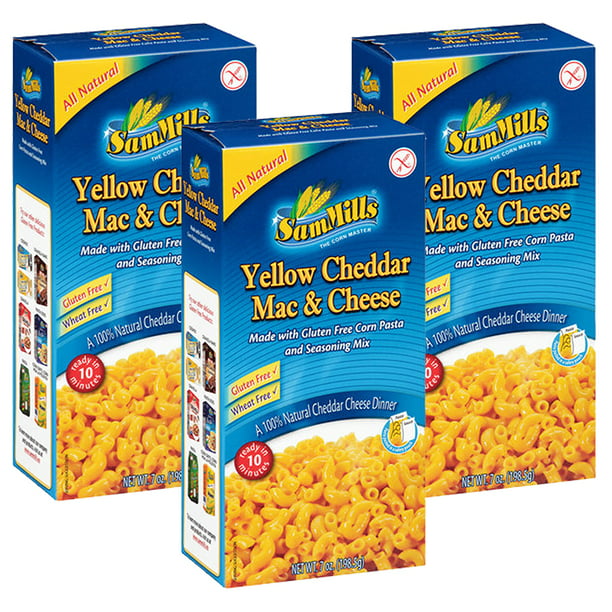 3 Pack Sam Mills Gluten Free Yellow Cheddar Mac Cheese 7 Oz Walmart Com Walmart Com
