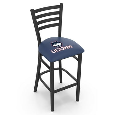 L004 - 25" Black Wrinkle Connecticut Stationary Counter Stool with Ladder Style Back by Holland Bar Stool Co.