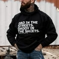 thumbnail image 3 of Combat Iron Dad In The Streets. Daddy In The Sheets. Men's Hoodie 3Xl / Black, 3 of 4