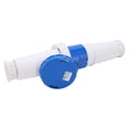 thumbnail image 4 of Conector industrial monofásico de 3 pines, 220-250 V, 2P+E, IP67, azul y blanco, para productos químicos petrolíferos., 4 of 14