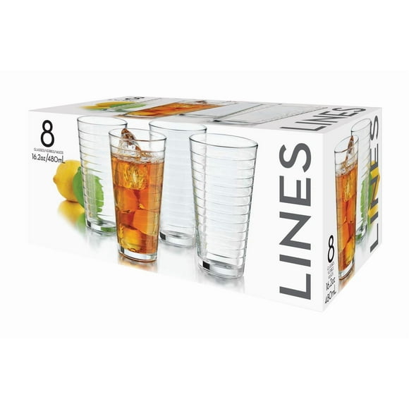 Verres de Lignes - 8 8 verres de 480 ml.