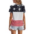 thumbnail image 4 of Pompotops Femmes Mode Indépendance Jour Imprimer Femmes Col Rond en Vrac T-shirt Tops, 4 of 9