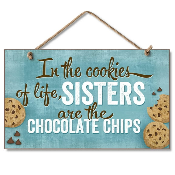 CounterArt "In The Cookies Of Life" Hanging Wood Wall Sign