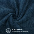 thumbnail image 4 of COOKCOK Chenille Black Throw Pillow Covers 18x18 Inch Set of 2, Decorative Soft Couch Pillow Covers Solid Dyed Accent Farmhouse Neutral Square Pillow Cases for Sofa Bed Living Room, Blue, 4 of 8
