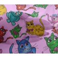 thumbnail image 4 of oneOone Viscose Chiffon Dusty Purple Fabric Kitten Cats Sewing Material Print Fabric By The Yard 42 Inch Wide-MTQ, 4 of 4