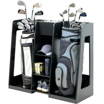 Life Finds Golf Bag Storage Organizer for 2 Club Bags and Accessories