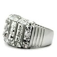 thumbnail image 4 of Luxe Jewelry Designs Stainless Steel Women's Pave Ring with Square Clear Crystals - Size 5, 4 of 4