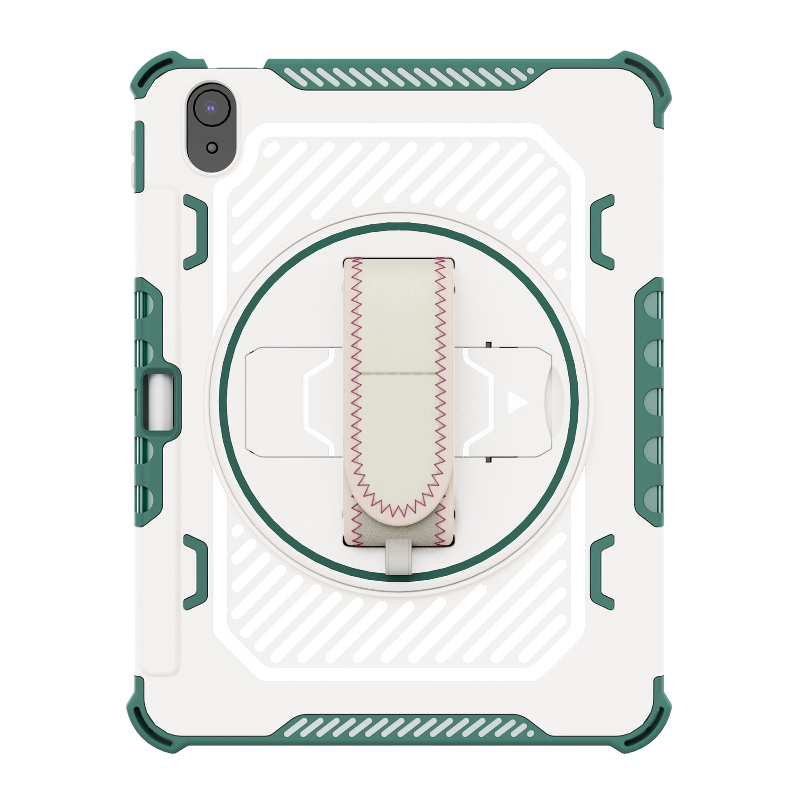 iPad 10th Generation Case 2022,TECH CIRCLE Military Grade Heavy Duty Shockproof Silicone Protective Cover for iPad 10th Gen 10.9 Inch 360° Rotatable Stand Pencil Holde Case for Girl Boy,Green