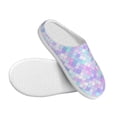 thumbnail image 3 of Rateoe Rainbow Scales Print Women's Men's Cotton Knit Slippers Lightweight Memory Foam Indoor House Shoes with Anti-Skid Sole-39/40, 3 of 7