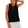 thumbnail image 3 of Shine Up Knit Tank Tops for Women Beach Vacation Clothes Summer Casual Crochet Tops Vest, 3 of 4