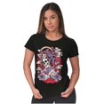 thumbnail image 4 of Traditional Skeleton Geisha Mask Womens Slim Fit Graphic Tee Brisco Brands S, 4 of 5