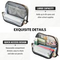 thumbnail image 5 of Standing Pencil Case with Base Large Capacity Stationery Pouch Pen Bag with Zipper for Women Men Chicken and Rooster, 5 of 7