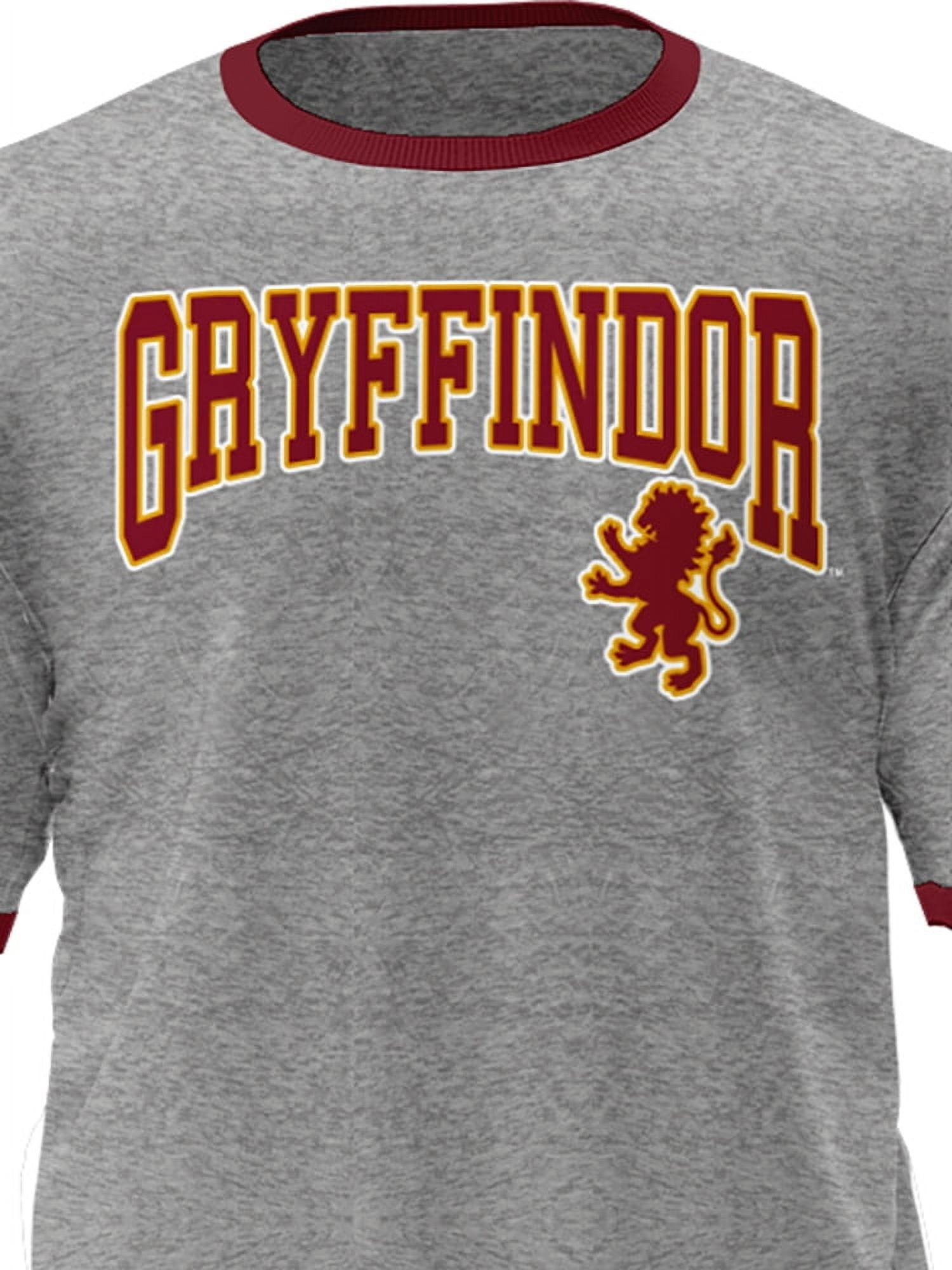 Harry Potter Gryffindor Adult Ringer Shirt, Sizes XS -2XL
