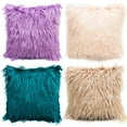 thumbnail image 4 of 1PC Nordic Posh Style Home Decor Super Soft Plush Mongolian Faux Fur Throw Pillow Cover Cushion Case Pillowcase Square Multi Colors 18, 4 of 9