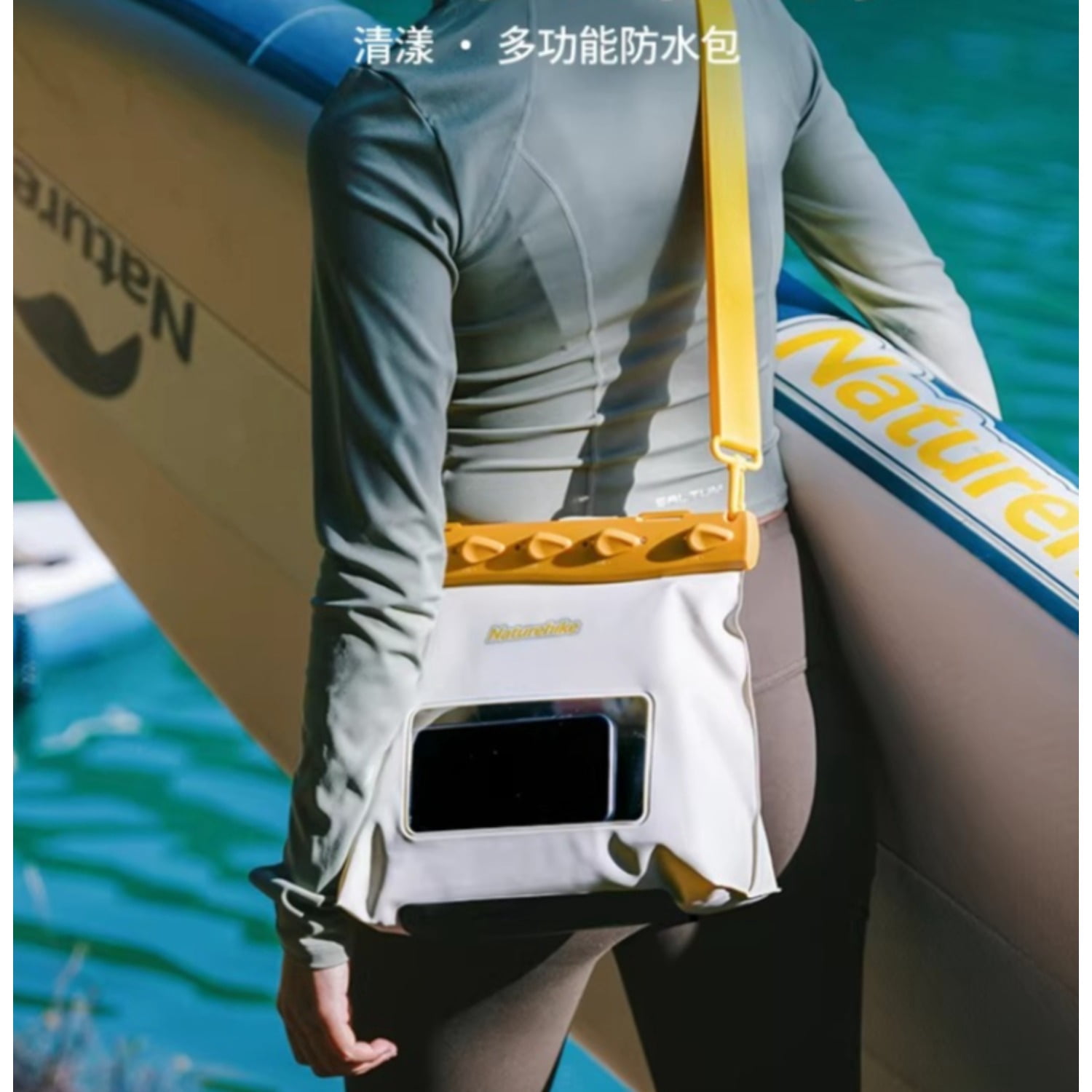 IPX8 Waterproof Phone Pouch, Floating Dry Bag with Touchscreen for Swimming Snorkeling Diving, Beach Essential.20 Meter Depth Waterproof Test