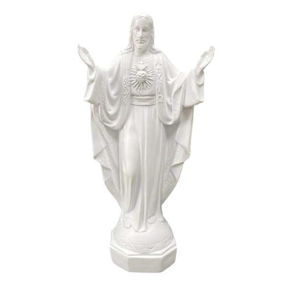 Jesus Statue, Religious Figure Artwork Collection Jesus Ornament Sculpture Jesus White