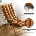 thumbnail image 4 of HioHa Rocking Chair Cushion, 49x19x3 inch Lounge Chaise Chair Cushion with Ties, Thickened Recliner Cushion Double-Sided Foldable(Brown), 4 of 9